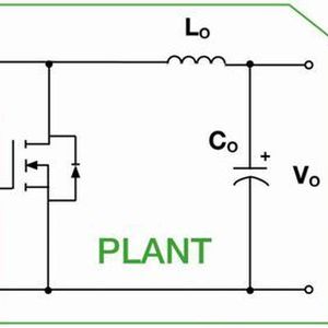 Bild 1: Einer der gebräuchlichsten DC/DC-Wandler ist der Buck-Converter (links), der eine Bus-Spannung in eine niedrigere Spannung wandelt. Rechts im Bild ist zum Vergleich oben die analoge und darunter die digitale Regelschleife eines Buck-Converters zu sehen.