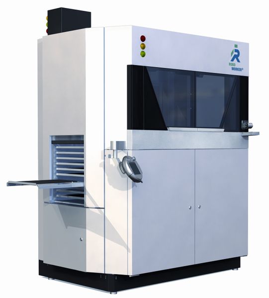 Bild 3: Das Hochleistungs-Abnahmesystem RAG2, das die Rohlinge ruckfrei und zuverlässig aus der Presse nimmt, wird von einem Beckhoff-Industrie-PC mit der Automatisierungssoftware Twincat gesteuert. (Archiv: Vogel Business Media)