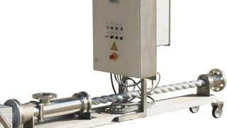 Die Exzenterschneckenpumpe MX von KNOLL liefert hohen Druck bei kleinem Baumaß.  (Bild: Knoll)