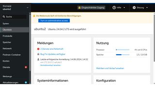 Linux-Server lassen sich mit dem Web-Browser mit „Cockpit“ verwalten. (Bild: Thomas Joos)