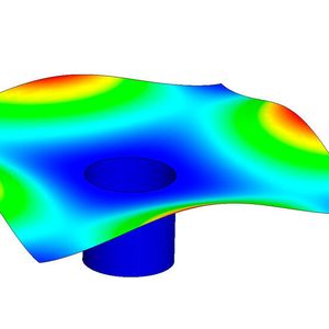 Mit den Lösungen von DPS und den Möglichkeiten der Simulation können Konstrukteure sich bereits während der Konstruktion Sicherheit verschaffen. Hier ist eine Vibrationsuntersuchung dargestellt.