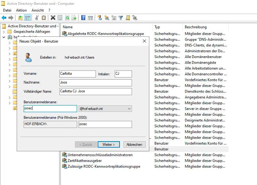Datei Zur Erkennung Eines Website Benutzers Active Directory als Basis für Benutzer und Gruppen verwenden || Bild 2 / 8