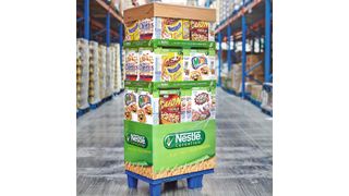 Macht im Lager und am POS gleichermaßen eine gute Figur: die neue Viertelpalette von Chep, die zu 100 % kohlendioxidneutral ist. (Bild: Chep)