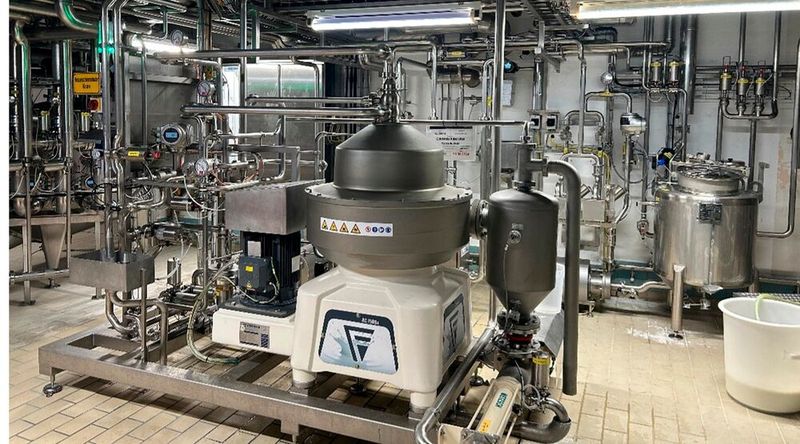 3-phasen Separator zur Trennung von Mozzarellaziehwasser (Bild: Flottweg)
