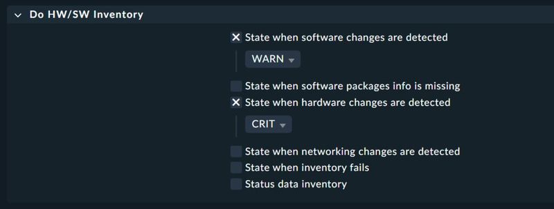 Abbildung 3: Aktivierung von Inventur und Statusmeldungen. (Bild: Lang | Checkmk)