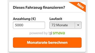 Mit nur zwei Angaben sollen Kunden künftig ihre Monatsrate für die Finanzierung berechnen können. (Bild: Mobile.de)
