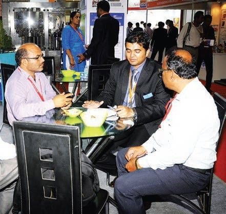 Business discussions held between visitors and exhibitors (Picture: Messe München International)
