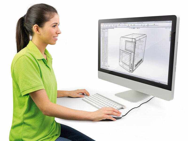Virtual sketch: machine tools for the dental field have a design clearly adapted to the sector. (Photo: Datron)