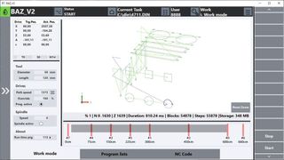 Touch-Bedienoberfläche für Bearbeitungszentren. (Ferrocontrol)