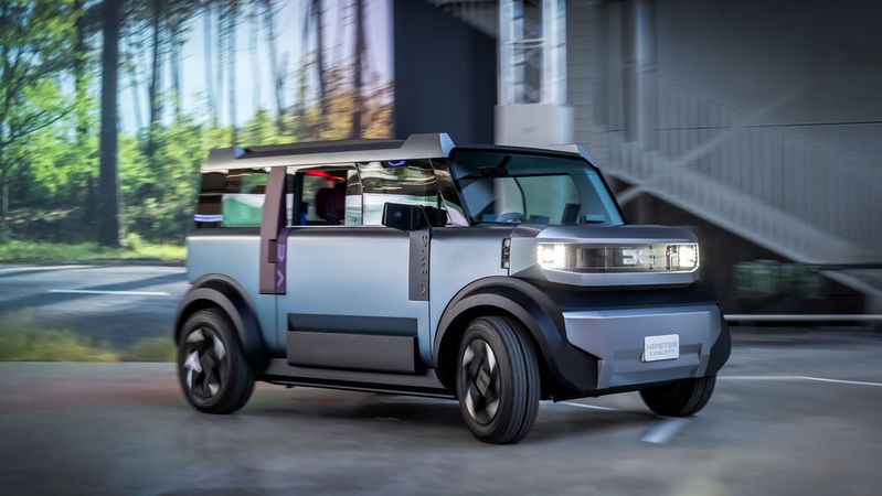Dacia has unveiled a box-shaped concept car. The Hipster is set to receive an L7e license.(Image: Dacia)