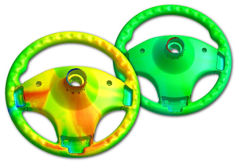 A more detailed prediction of the cell size, density and final weight of the part is now possible. (Simpatec)