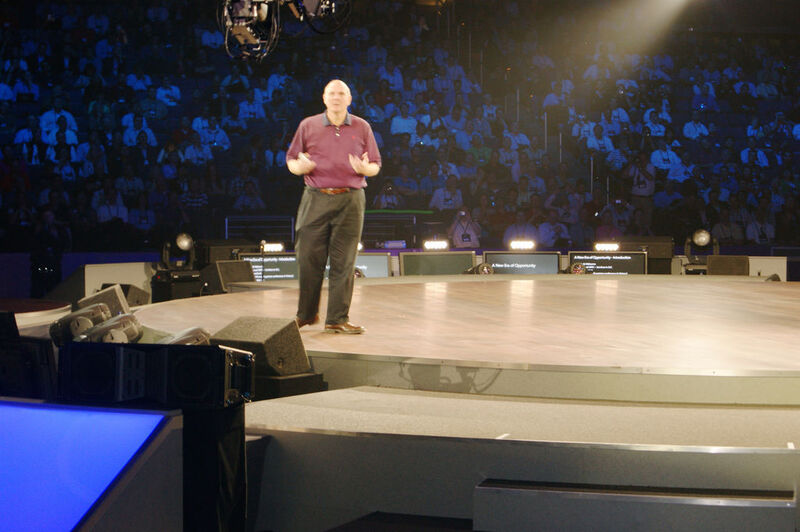 Microsoft-Chef Steve Ballmer schwört die anwesenden 9.300 Partner auf das Potenzial der Cloud ein. (Archiv: Vogel Business Media)