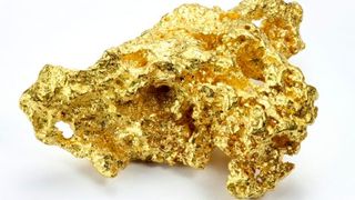 Gold bleibt in der Regel blank und glänzend, auch wenn rüdeste Bedingungen herrschen. Dass man das Edelmetall aber durchaus – wenn auch unter Aufwand – dazu bringen kann, mit anderen Elementen zu reagieren, haben jetzt Forscher bewiesen. Heraus kam Goldhydrid. (Bild: Nuggeteer)