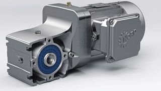 Die neuen zweistufigen Nordbloc.1 Kegelradgetriebe mit 50 Nm stellen laut Hersteller eine hocheffiziente Alternative zu Schneckengetrieben dar. (Nord Drivesystems)