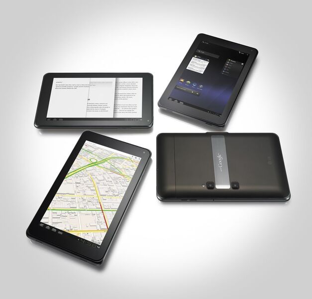 LG stellte das Optimus Pad vor. Das Tablet bietet ein 8,9-Zoll-Display, einen 32 Gigabyte großen Speicher und arbeitet mit der Tegra-2-Plattform von Nvidia. LG setzt ebenfalls auf Android als Betriebssytem. Das Optimus Pad wird bereits mit der Version 3.0 arbeiten. Der Preis soll bei rund 800 Euro (UVP) liegen. (Archiv: Vogel Business Media)