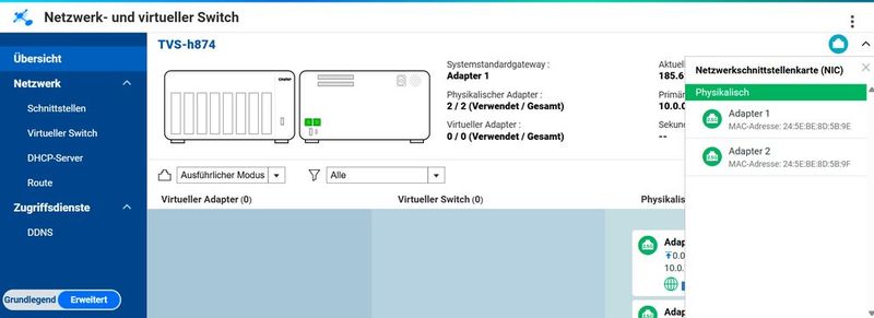 Anpassen der Netzwerkeinstellungen für den Beitritt zu Active Directory. (Bild: Joos | QNAP)