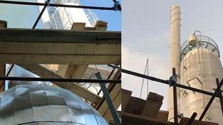 NOx plume at Kavala Fertilizers' site before and after installing Tertinox. (Haldor Topsoe )