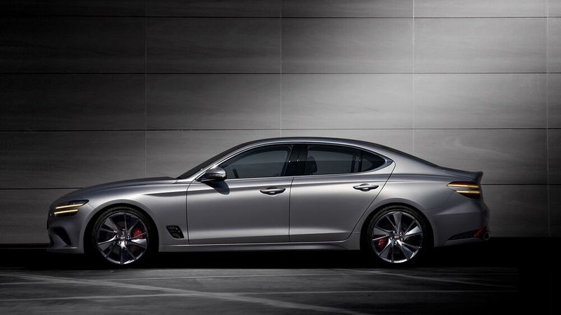 Mit seinen knackigen Proportionen kann sich der G70 optisch durchaus mit Mercedes C-Klasse oder BMW 3er messen. (Bild: Genesis)