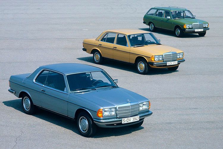 Die W-123-Variantenreihe aus dem Jahr 1977. (Foto: Daimler)