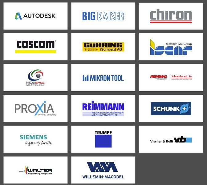 Les partenaires de l'événement : 11 mai 2017, Premier Forum de l'innovation du SMM à Lucerne. (smm-innovationsforum-fertigung.ch)