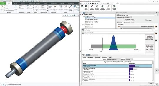 (Toleranzanalyse einer Rotorbaugruppe mit Cetol 6 Sigma. Bild: MinebeaMitsumi Technology Center Europe GmbH)