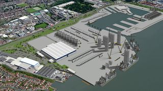 So soll die neue Fabrik für Offshore-Windkraftanlagen von Siemens in Hull aussehen. (Bild: Siemens)