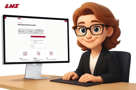 Helen S., l'agent IA de LNS, s'occupe du contact SAV pour les clients de l'entreprise partout dans le monde.(Source :  LNS International)