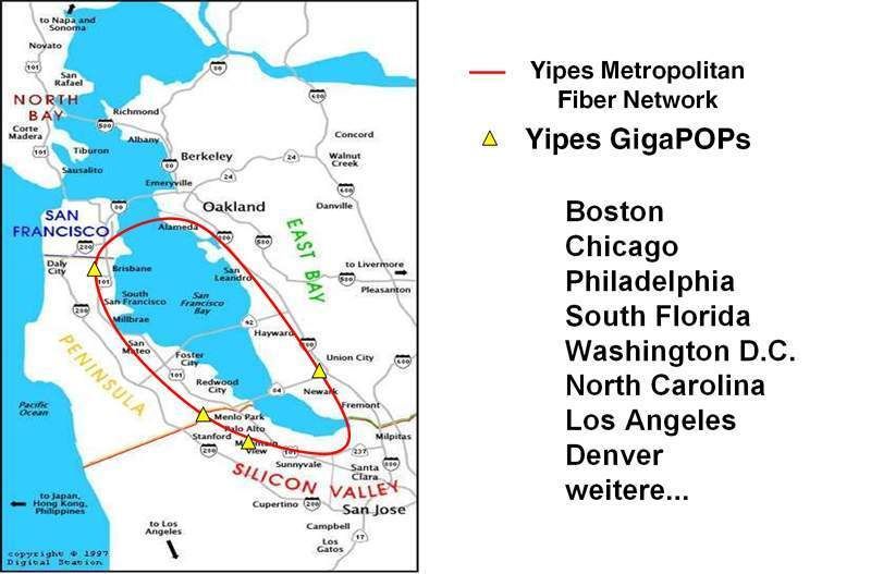 Abbildung 2: Yipes Regional Area Gigabit Network; Bild: Dr. Franz-Joachim Kauffels (Archiv: Vogel Business Media)