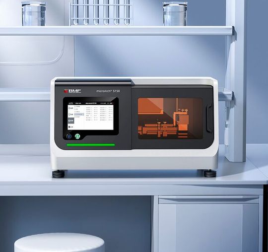 The Microarch S150 Series delivers micron-level additive manufacturing for applications that include microfluidics, fiber optics, biomedical devices, electronics and advanced research.(Source:  Boston Micro Fabrication)