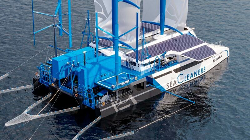 Um bei den Sammelmissionen so effizient wie möglich zu sein, arbeitet das Team mit mehreren Universitäten an Technologien und einer mathematischen Modellierung, die es ermöglicht, die Lage des Plastikanfalls zu lokalisieren und den Drift zu bestimmen.  (Bild: The SeaCleaners)