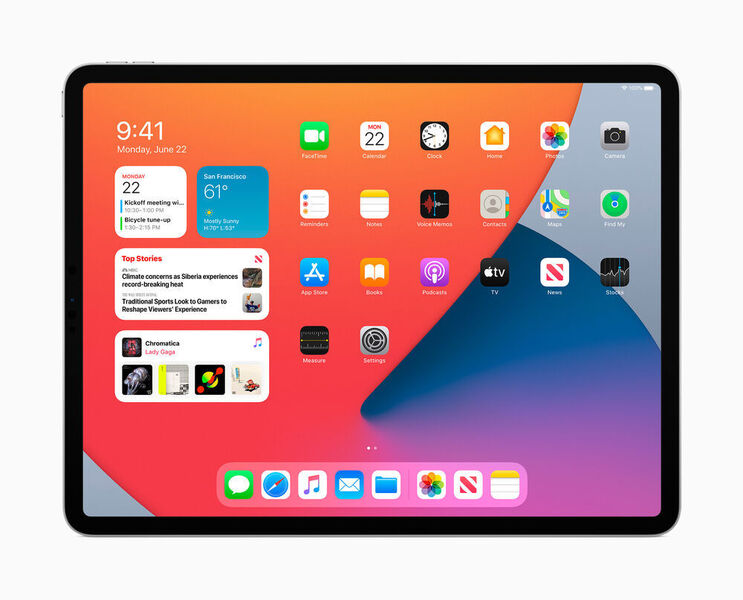 iPadOS 14 führt neue Funktionen und Designs ein, die das iPad-Erlebnis weiter verbessern sollen. (Apple Inc.)