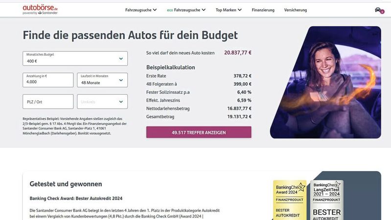 Der Online-Kredit-Rechner von Santander soll nach dem Relaunch noch benutzerfreundlicher sein.(Bild:  Santander)