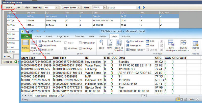 Bild 6: Alle Daten lassen sich auch zu Dokumentation-Zwecken und einer späteren Offline-Analyse in eine Excel-Datei speichern. (Bild: dataTec)