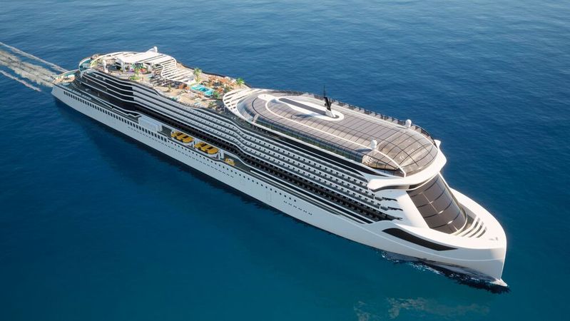 Meyer Werft hat mit der Konzeptstudie „Vision“ ein zu 100 Prozent batterieelektrisch betriebenes Kreuzfahrtschiff vorgestellt. (Bild:  Meyer Werft)