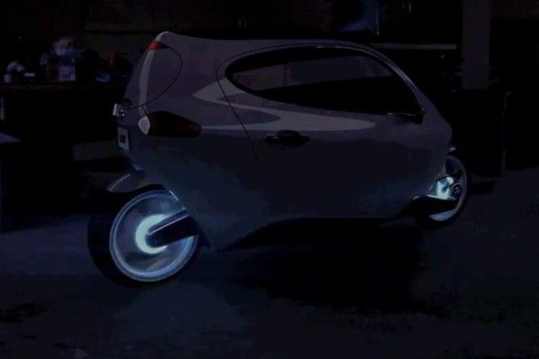 Das C1 von Lit Motors: zwei Gyroskope sorgen dafür, dass der elektrische Zweiradkabinenroller nicht umfallen kann - auch nicht bei einem Unfall (Bild: Lit Motors)