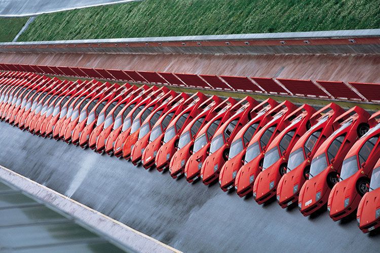 Mythos Ferrari F40: Bild von einem Clubtreffen. (Ferrari)