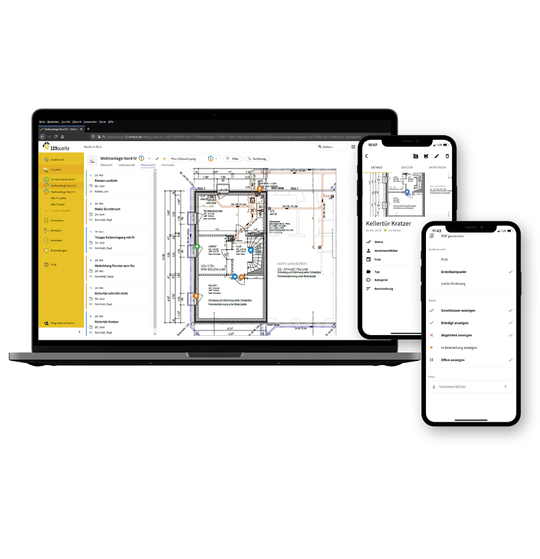 (Die Auftraggeber erhalten die mit 123quality dokumentierten Behinderungen oder Bedenken. Bild: 123erfasst.de GmbH)