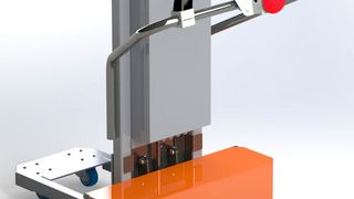 Der neue „cart mover“ von Jung dient dem leichteren Transport von Bodenrollern im Routenzugsystem. (Jung)