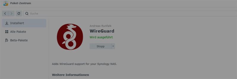 Das leistungsfähige VPN-Protokoll WireGuard lässt sich auf Synology-NAS-Systemen, auf einem Linux-Host oder dem Windows-Subsystem für Linux (WSL) auch als Docker-Container bereitstellen. Das leistungsfähige VPN-Protokoll WireGuard lässt sich auf Synology-NAS-Systemen, auf einem Linux-Host oder dem Windows-Subsystem für Linux (WSL) auch als Docker-Container bereitstellen.