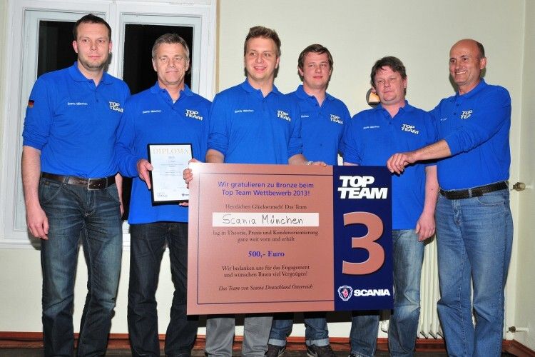 Auf dem Treppchen stand letztendlich das Scania-Team München. (Foto: Schmidt)