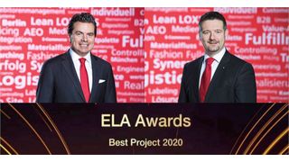 Loxxess-Vorstand Dr. Claus-Peter Amberger (l.) und Patrick Mense, Mitglied der Geschäftsleitung, nahmen den Preis virtuell in Empfang. (Loxxess)