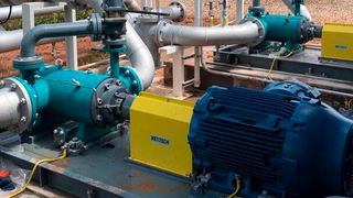 Bei der Rohölförderung in Argentinien setzt man auf diese Schraubenspindelpumpe (Typ Notos).  (Bild: Netzsch)