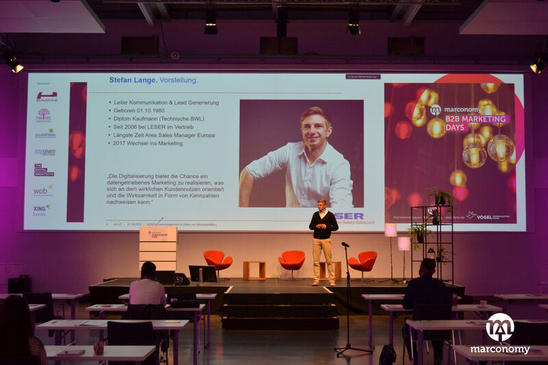 Stefan Lange auf den B2B Marketing Days 2020. (marconomy)