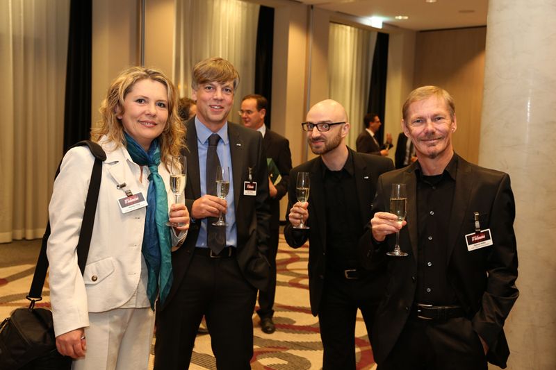 Sponsoren des Abends: ESET (v. l.) Mandy Tölg, Maik Wetzel, Thomas Uhlemann und Gerald Höfer (IT-BUSINESS)