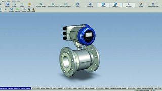 3D-Modell eines Optiflux 4300 im Krohne Konfigurationstool „Configure it“. Bild: Krohne (Archiv: Vogel Business Media)