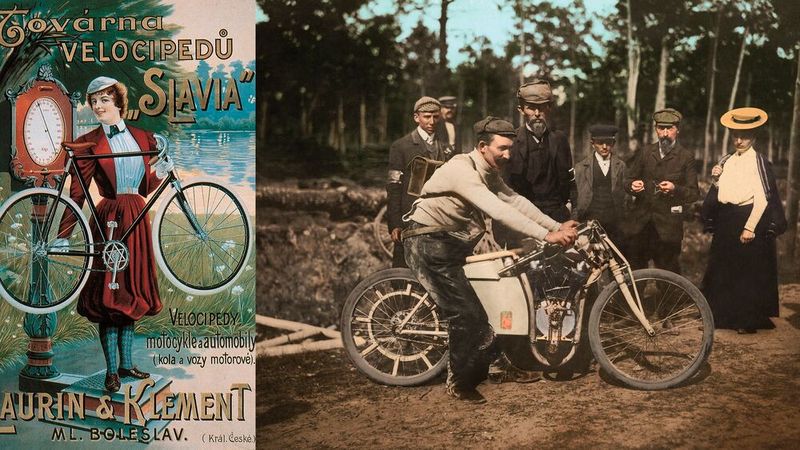 Die tschechische Mobilitätsgeschichte namens Skoda begann im Jahr 1895 mit Fahrrädern und Motorrädern – die Pioniere Laurin und Klement legten Wert auf hohe Qualität. (Bild: Skoda)