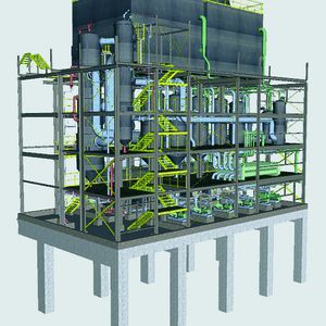 Visualisierung einer Lenzing-Anlage mit NavisWorks Bild: NavisWorks