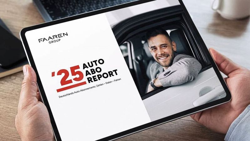 Spannende Zahlen, Trends und Expertenmeinungen rund um das Auto-Abo machen den kostenlosen Auto-Abo-Report von Faaren zu einem digitalen Nachschlagewerk für die Branche. (Bild:  Faaren)