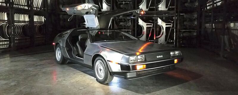 Original-DeLorean: mit Edelstahlkarosserie aus den Jahren 1981 und 1982. 