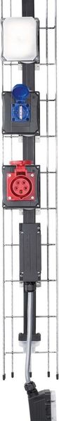 Podis-Flachleitungsinstallationssystem: LED-Leuchte, Steckdosenmodul, CEE-Steckdosenmodul, Einspeisemodul. (Bild: Wieland Electric GmbH)